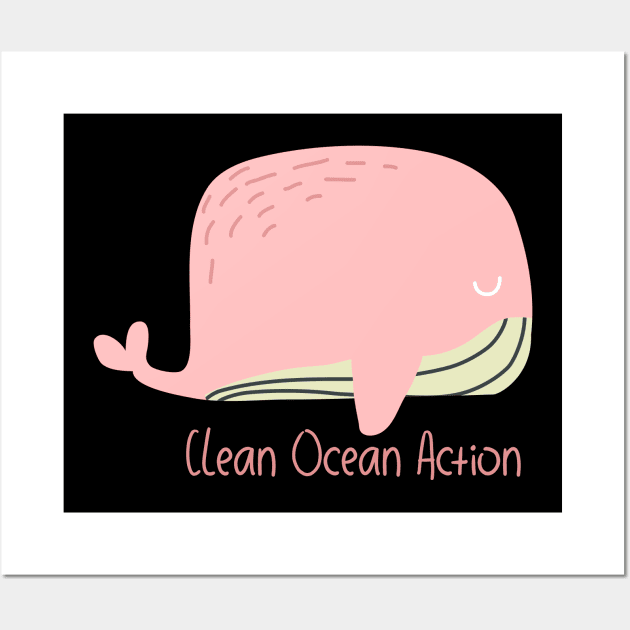 'Clean Ocean Action' Ocean Conservation Shirt Wall Art by ourwackyhome